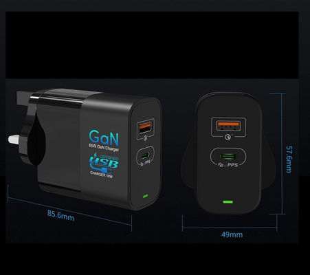 GaN 65W PD Multiport USB C Fast Charger Laptop Power Delivery Wall Charger